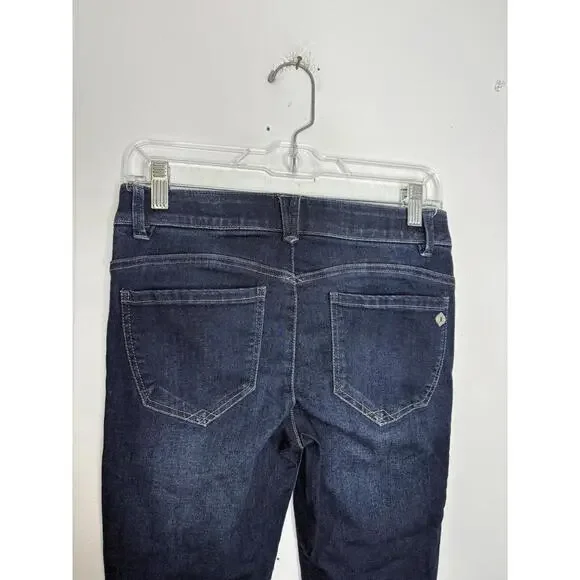 Democracy Jeans Womens 4P Ab solution Dark Wash Skinny Fit Stretchy Waistband - Picture 5 of 6